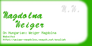 magdolna weiger business card